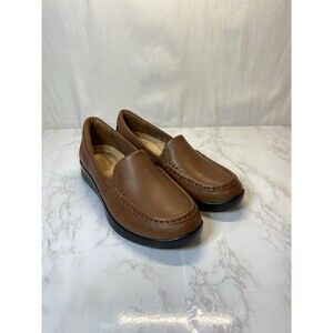Clarks Ellowyn Lux Loafers Women's 9M Brown Tan Slip-on Leather
